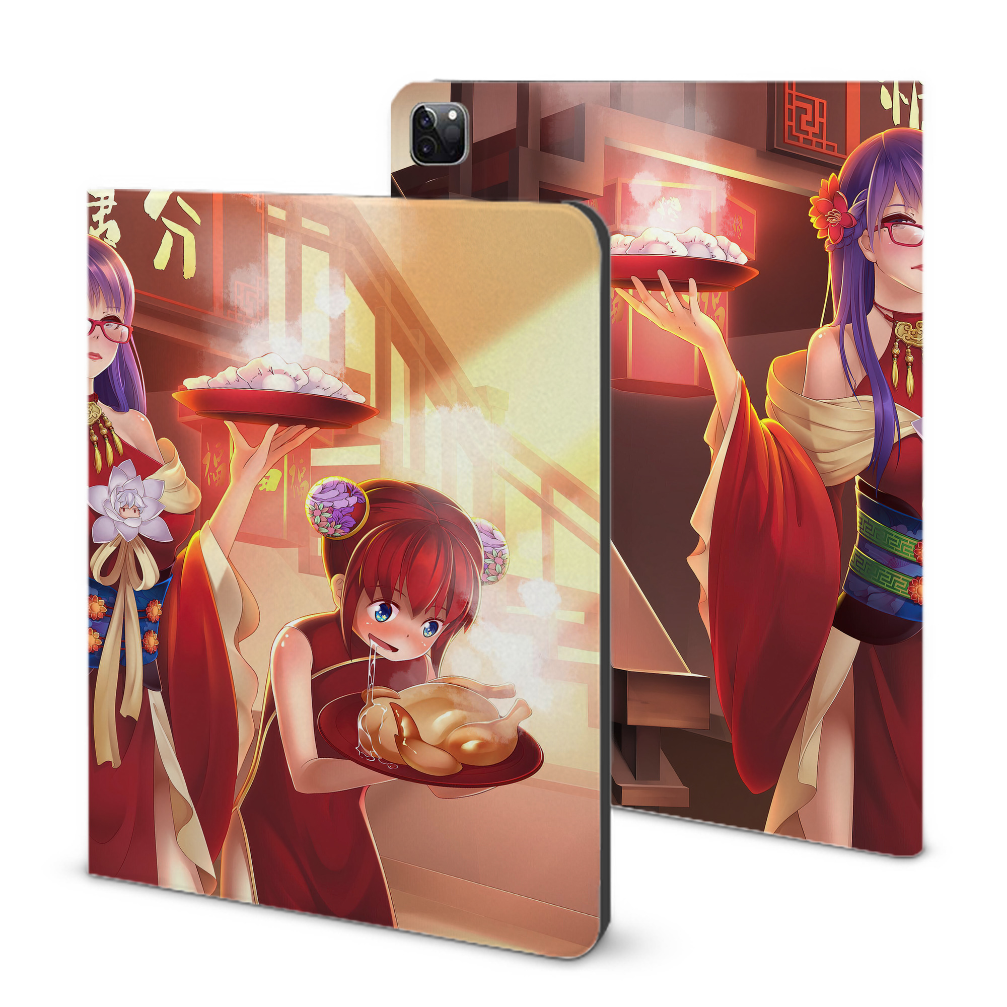 ぎんたま 坂田銀時（さかたぎんとき） 神楽 志村新八（しむら しんぱち） GINTAMA Sakata Gintoki Kagura Shimura Shinpachi IPad ケース ブック型 PUレザー TPU 耐衝撃 軽量 薄型 ペン収納なし 全面保護 IPad 各モデル対応